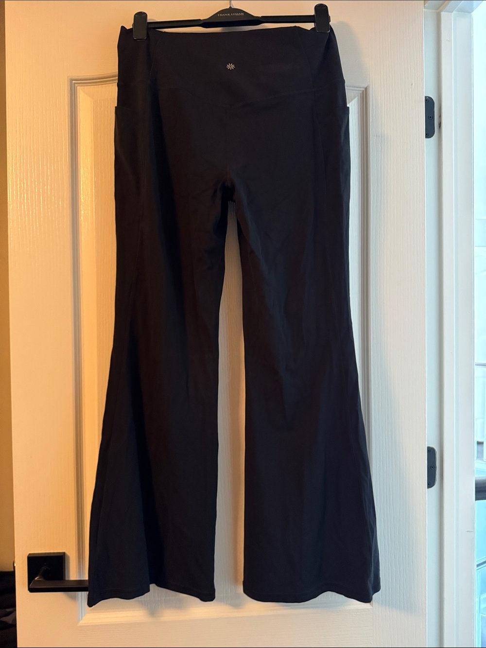 Athleta Black Salutation Stash Women's Flare Pants - Picture 2 of 3